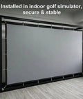 Indoor Golf Simulator Screen Hooks With Rust Resistant Electroplated Steel Rings And Durable Polyester For Long Lasting Use Easy Install For White Screens One Piece in simulator setup
