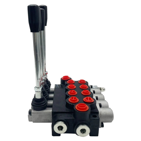 Four Spool Hydraulic Control Valve With 13 GPM Max Flow And 4500 PSI Rating For Small Tractors, Loaders, And Log Splitters