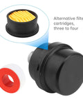2 Pack Portable Air Compressor Mufflers Kit With Half Inch Threaded Inlet Silencers Includes 4 Filter Elements And Teflon Tape