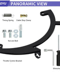 Throttle Control Linkage Bracket Kit Compatible With Predator 79cc 3HP OHV and Lifan 154F Engine, including bracket, spring, wrenches
