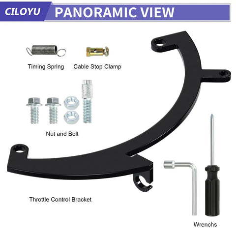 Throttle Control Linkage Bracket Kit Compatible With Predator 79cc 3HP OHV and Lifan 154F Engine, including bracket, spring, wrenches