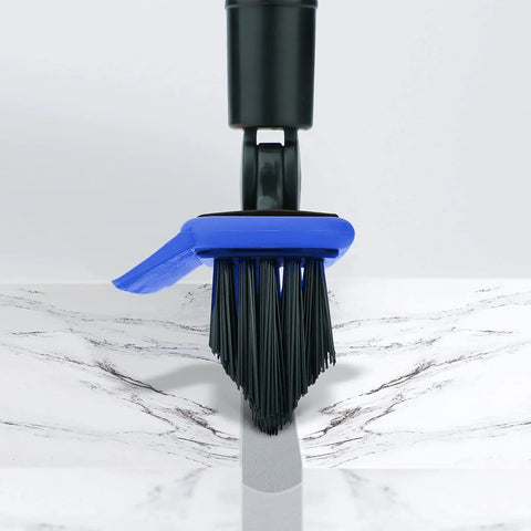 2 In 1 Floor Scrub Brush Grout Scrubber With Long Adjustable Handle Up To 58 Inches 120 Degree Rotatable Grout Cleaner V Shaped Corner Brush