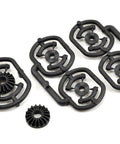 Bevel And Satellite Gear Set For Xray RC Diff Lower Assembly 2 Bevel Gears And 4 Satellite Gears 304932 Replacement Part shown in graphite