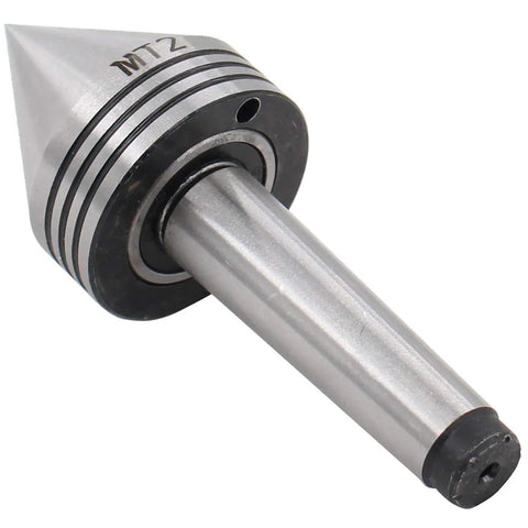 60 Degree Point MT2 Taper Heavy Duty Live Tailstock Center For Wood And Metal Turning, High Precision 0.001mm Accuracy, Suitable For CNC Machining, Lathes, And Manual Engines, Durable Silver Finish