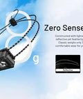 Ultra Light Headlamp With 360 Lumens, USB C Rechargeable, Weighs Just 1.34 Oz, overlaid on a cloud background, highlighting lightweight and glow features.