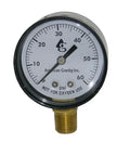 Side Mount Pool Filter Pressure Gauge 0 To 60 PSI With One Quarter Inch Pipe Threads Durable Plastic Case