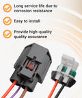 Close-up of Cooling Fan Relay Module Harness Replacement Kit For Ford Lincoln Mercury Mazda with colorful wiring