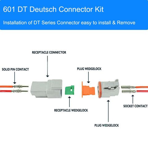 Durable Gray Multi Pin Automotive Connector Kit With 2 To 12 Pin Style Connectors diagram showing parts and assembly process.