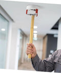 Full Size Heavy Duty Aluminum Claw Attachment For Snagging Ceiling Smoke Alarms Quick Up Top Extractor Hardware being used to extract smoke alarm.