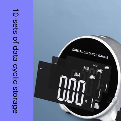 Zero Drama Digital Tape Measure Featuring Bright LCD Screen Smooth Trundle Electronic Ruler Rechargeable Power And Snap Unit Switching For Pain Free Curve Or Flat Measurement Duties