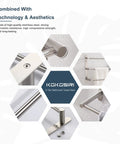 Collage of Stainless Steel 3 Tier Ladder Towel Rack Wall Mount In Brushed Nickel Rustproof SUS 304 design and assembly details.