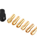 Six Piece Collet Chuck Sleeve Kit 1mm To 3.2mm Capacity With M8x0.75 Cap brass sleeves and black cap