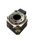 Rock Solid Hypoid Gear Hollow Shaft Indexing Rotary Table top view showing metal construction and hollow shaft design.