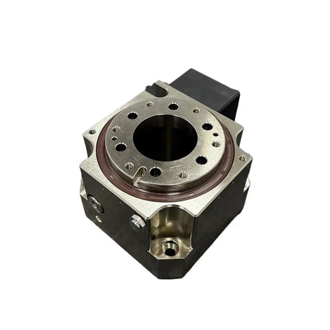 Rock Solid Hypoid Gear Hollow Shaft Indexing Rotary Table top view showing metal construction and hollow shaft design.