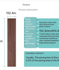 Peel And Stick Vinyl Floor Planks Self Adhesive Wood Look Tiles 10 Pack 6 Inch Wide By 36 Inch Long Hickory specification chart