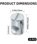 Top Shelf Replacement Barrel Nuts For Furniture Assembly M6 Slotted Cross Dowel dimensions 10x13mm metallic fastener pack of eight
