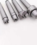Kick Start Your Woodworking Game With This Heavy Duty Mt2 Spur Live Center Set Designed For Precision Turning On Lathes And Metalworking Machines In Any Home Shop Or Pro Studio Setting, showcasing four Mt2 live centers with high carbon steel construction.