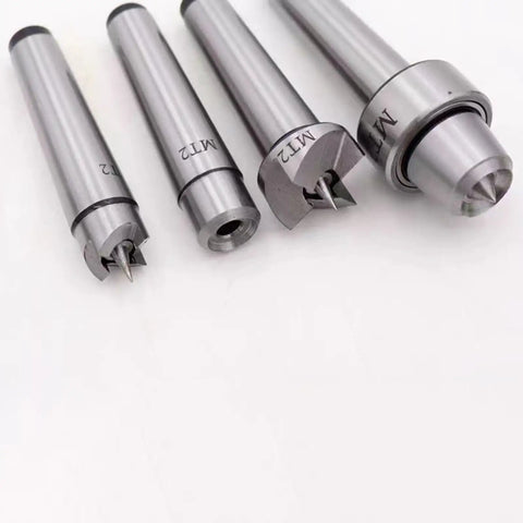 Kick Start Your Woodworking Game With This Heavy Duty Mt2 Spur Live Center Set Designed For Precision Turning On Lathes And Metalworking Machines In Any Home Shop Or Pro Studio Setting, showcasing four Mt2 live centers with high carbon steel construction.
