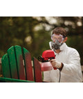 Man using Half Facepiece Disposable Respirator Assembly 53P71 NIOSH Approved Organic Vapor P95 Respiratory Protection For Heavy Duty Jobs Large