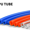 Heavy Duty Flexible Air Hose Tube For Air Compressor And Pneumatic Tools 1 Meter Blue Pu Plastic Tubing Pipe with red and clear hoses