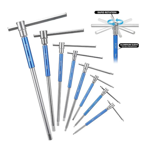 Premium Metric T Handle Hex Key Set Forge From Heavy Duty Chrome Vanadium Steel With Slim Sliding Grip And Compact Foldable Case For Auto Repair Bike Fixes And Daily Hardware Tasks You Can Totally Rely On For Any Tough Job Around The House Or Garage, 6mm
