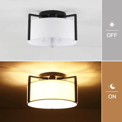 Six Light Chandelier Modern Industrial Ceiling Pendant For Dining Room Vintage Mid Century Contemporary Dope Home Lighting Fixture Hanging Rust Resistant Metal Frame, shown off and on.