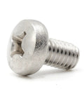 Single stainless steel screw close-up, part of License Plate Screws For Audi VW Mercedes That Really Fit M6-1.0 x 10mm pack.