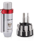Adjustable Torque Wrench for Bikes 3 to 10 Nm Range Aluminum Alloy T Shape Handle Includes Allen Wrenches and Screwdrivers