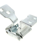 Heavy Duty Chrome Door Hinges Set For Ford Transit Connect 2010 To 2013 upper hinge component close-up with mounting holes.