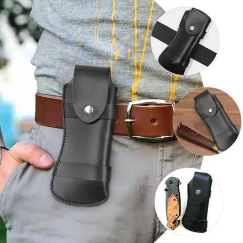 PU Leather Knife Cover Sheath For Chef Knives on belt, Wear Resistant Guard To Keep Edges Sharp, Random Color, portable use