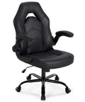 Black Ergonomic Gaming Chair Built For Long Gaming Sessions With Adjustable Height Big And Tall Design PU Leather