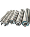 Bulletproof Galvanized Steel Gravity Conveyor Rollers With Stainless Steel Idlers For Warehouse Assembly Lines and Factory Floors Rust Proof Smooth Glide System available in various sizes.