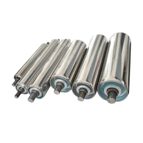 Bulletproof Galvanized Steel Gravity Conveyor Rollers With Stainless Steel Idlers For Warehouse Assembly Lines and Factory Floors Rust Proof Smooth Glide System available in various sizes.