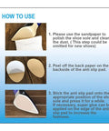 Instructions for applying 5 Pairs Self Adhesive Shoe Sole Anti Slip Grips Rubber Pads For Boots And Sneakers No Slip Bottom.