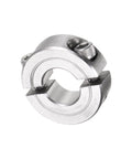 Two Piece Split Shaft Collar Clamp On For 1/2 Inch Shafts, 1-1/8 Inch Outer Diameter, 13/32 Inch Width, 304 Stainless Steel Axle Collar With Set Screw