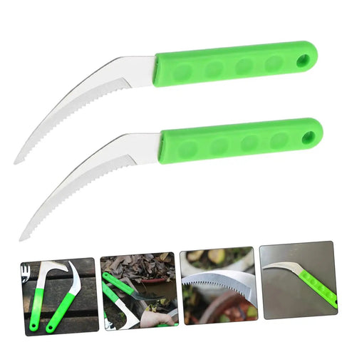 Two Piece Manual Weeding Sickle Tool Set For Quick Garden Clearing And Harvesting Portable Multi Functional Garden Tool With Steel Blades