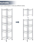 5 Tier Water Jug Rack for 5 Gallon Bottles With Detachable Shelves, showing assembly process