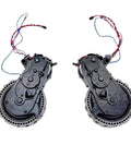 Pair of ECOVACS Deebot wheel assemblies (left and right) for X1 OMNI/T10 Plus/T20, gray plastic housing with wiring