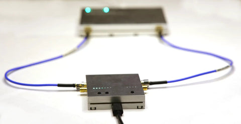 LibreCAL Matching Electronic Calibration Kit For LibreVNA Antenna Analyzer With Storage Bag, metal unit with blue coax cables