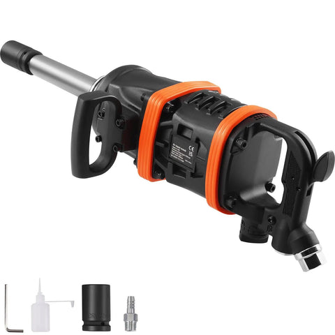 1 Inch Air Impact Wrench With Extended Anvil Knocking Out 5175 Ft Lbs Of Beast Mode Torque, featuring ergonomic handle and robust design.