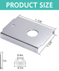 Four Pack Bifold Door Repair Bracket Kit For One And Three Eighths Inch Doors Stainless Steel Durable Hardware product size view