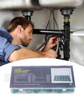 Man installing plumbing with 270 Pcs O Ring Kit With 18 Size Assortment High Temperature Buna N Rubber Gaskets and kit box visible