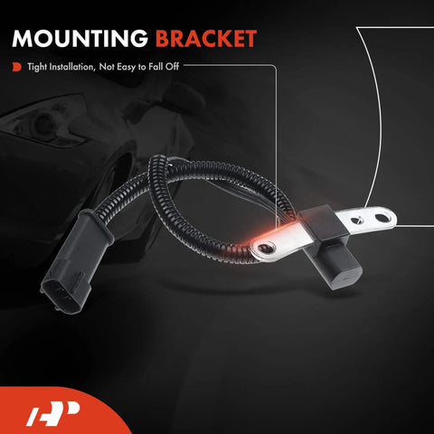 Engine Crankshaft Position Sensor Fits Jeep Cherokee Wrangler Dodge Dakota TJ And More For 1996 To 2004 Models Delivers Precise Timing Signals With Easy Plug And Play Installation Under The Hood. mounting bracket and 3-pin connector