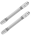 2 Pcs Double Ended Pin Vise Set Stainless Steel Mini Hand Drill for Twisting Copper Wire Jewelry Making Tool, lightweight and durable.