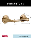 Dimensions of Pivoting Toilet Paper Holder In Champagne Bronze Wall Mount For Modern Bathroom No Fuss Durable Finish
