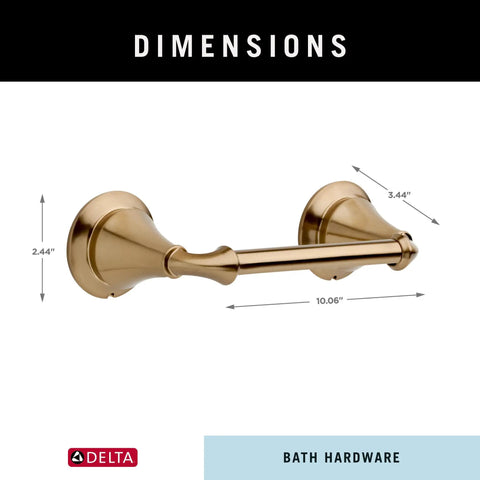 Dimensions of Pivoting Toilet Paper Holder In Champagne Bronze Wall Mount For Modern Bathroom No Fuss Durable Finish