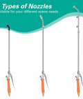Heavy Duty Sprayer Wand With Three Nozzles For Flexible Garden And Lawn Care, Adjustable Stainless Steel Nozzle