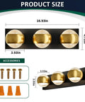 Modern Up And Down LED Vanity Light 36W With Built In LEDs In Black Gold Finish, wall sconce dimensions and mounting accessories
