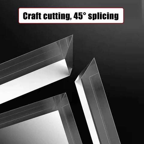 Clear Acrylic Water Tank For Shallow Sink Shots And Deep Water Displays, showing 45° craft cutting and splicing