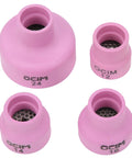 Glass Welding Cup Set With Gas Lenses For Ceramic And Alumina Welding Pro Grade High Temp Glass Cups For Torch Gas Lens Kit displayed
